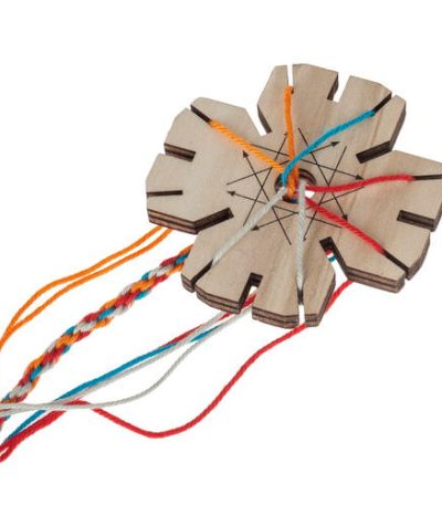 Flor de Madera para Anudar Pulseras - De 5 a 8 años