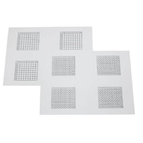 Folhas para Atividades do Tabuleiro do 100 Montessori - Bonicos