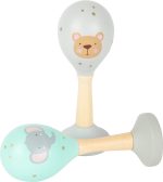 Sonajeros maracas con oso y elefante