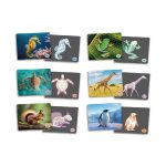 Juego sensorial de memoria de animales y esqueletos
