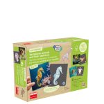 Juego sensorial de memoria de animales y esqueletos